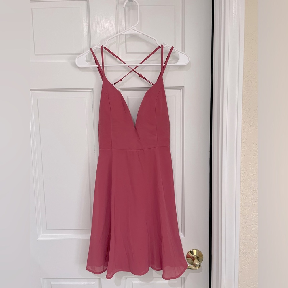 Mini dress, strappy back